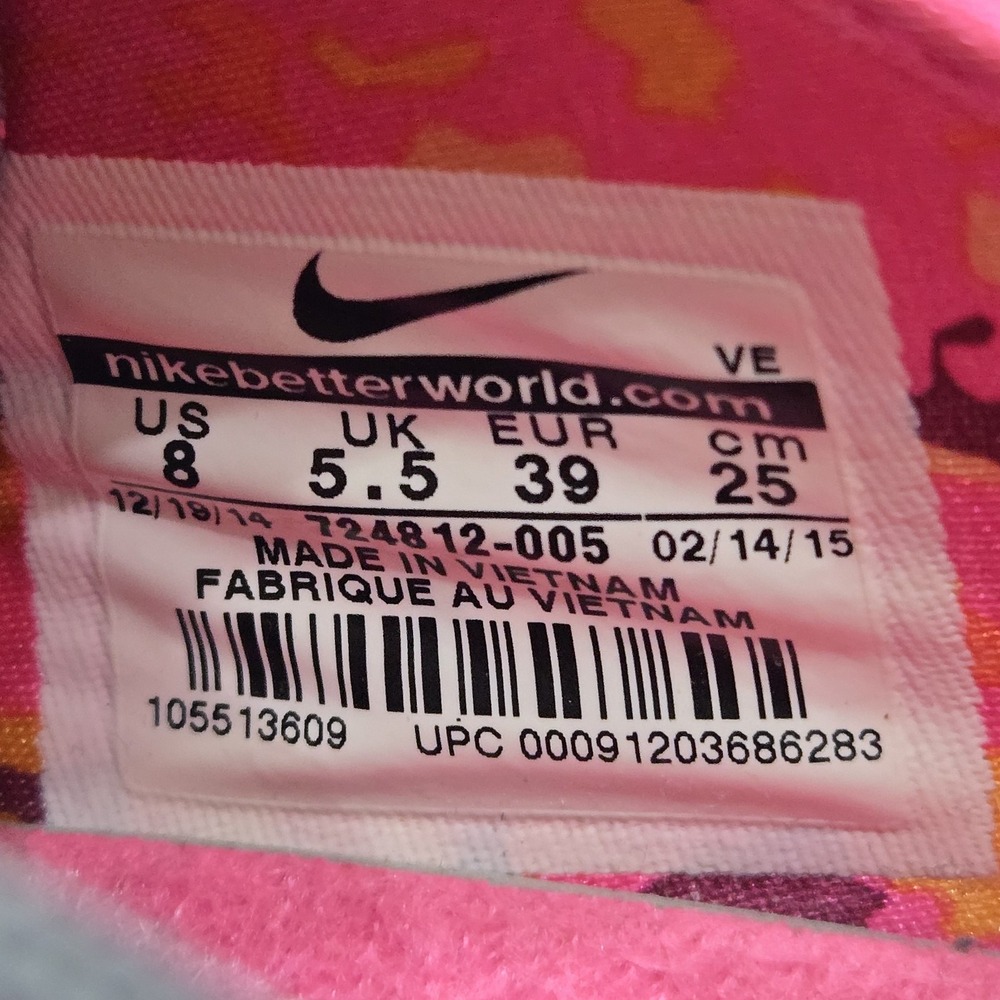 Nike 2015 Dual Fusion TR 3 #724812-005 Women's Size 8 Gray Pink Running Shoes - Picture 6 of 10